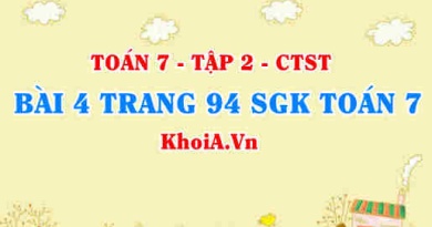 Bài 4 trang 94 SGK Toán 7 Tập 2 Chân trời sáng tạo